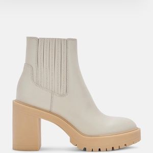 Caster H2O Ivory Leather Booties